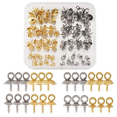 PandaHall 80 Stück 304 Edelstahl Perlen Schraube Auge Pin Peg Öse Anhänger Charms Verbinder für halbgebohrte Perlen Schmuck Basteln PandaHall 80 Stück 304 Edelstahl Perlen Schraube Auge Pin Peg Öse Anhänger Charms Verbinder für halbgebohrte Perlen Schmuck Basteln von PandaHall