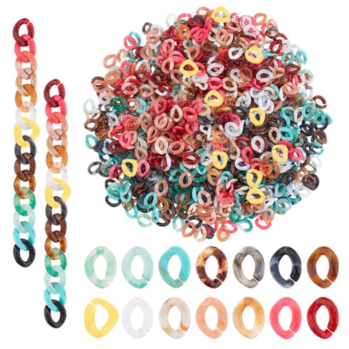 PandaHall 840pcs Acryl Verbindungsringe, 14 Farben Transparent Kabelkette Kleine Twist Panzerketten Quick Link Connectors Für Ohrring Halskette Brille Kette Schmuckherstellung 13.5x10mm PandaHall 840pcs Acryl Verbindungsringe, 14 Farben Transparent Kabelkette Kleine Twist Panzerketten Quick Link Connectors Für Ohrring Halskette Brille Kette Schmuckherstellung 13.5x10mm von PH PandaHall