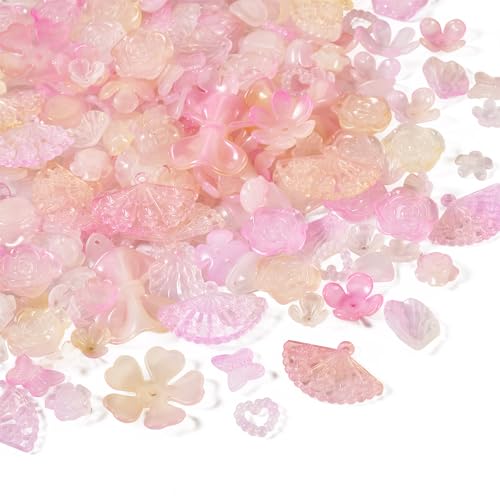 PandaHall Acryl-Perlen, verschiedene Perlen, Blumen-Perlenkappen, Herz, Schleife, Schmetterling, Pony, Bastelperlen für DIY-Armbänder, Halsketten, Ohrringe, Schmuckherstellung, 100 g PandaHall Acryl-Perlen, verschiedene Perlen, Blumen-Perlenkappen, Herz, Schleife, Schmetterling, Pony, Bastelperlen für DIY-Armbänder, Halsketten, Ohrringe, Schmuckherstellung, 100 g von PH PandaHall
