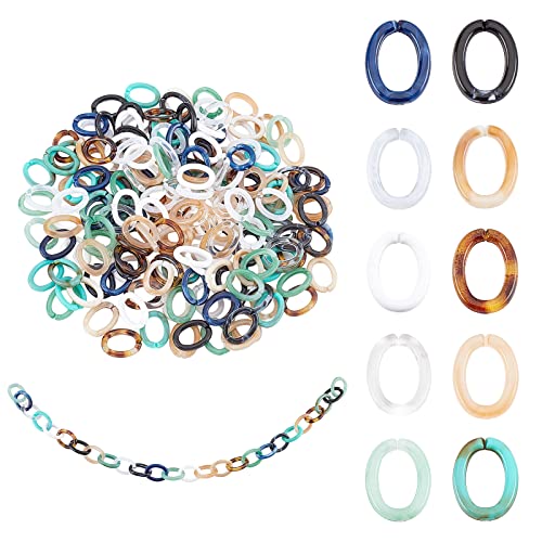 PandaHall Acryl-Verbindungsringe, 200pcs 10 Farben Kleine Schnellverbindungsstücke 17x13mm Bunte Ovale Offene Verbindungsringe Für DIY Geldbörse Tasche Brillenkette Taschenkette Jean Kette PandaHall Acryl-Verbindungsringe, 200pcs 10 Farben Kleine Schnellverbindungsstücke 17x13mm Bunte Ovale Offene Verbindungsringe Für DIY Geldbörse Tasche Brillenkette Taschenkette Jean Kette von PH PandaHall