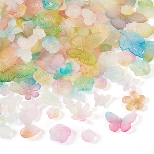 PandaHall Acrylperlen, mattiert, Blume, Schleife, Schmetterling, Blatt, ästhetische Bastelperlen, Großpackung für DIY-Armbänder, Halsketten, Ohrringe, Schmuckherstellung, 100 g PandaHall Acrylperlen, mattiert, Blume, Schleife, Schmetterling, Blatt, ästhetische Bastelperlen, Großpackung für DIY-Armbänder, Halsketten, Ohrringe, Schmuckherstellung, 100 g von PandaHall