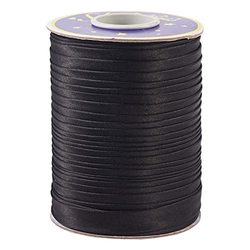 PandaHall Doppelseitiges Schrägband, 1,6 cm, einseitiges Polyester-Satinband zum Nähen, Nähen, Binden, Säumen, Paspeln, Quilten, 70 m, Schwarz PandaHall Doppelseitiges Schrägband, 1,6 cm, einseitiges Polyester-Satinband zum Nähen, Nähen, Binden, Säumen, Paspeln, Quilten, 70 m, Schwarz von PH PandaHall