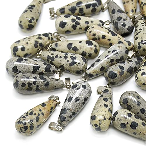 PandaHall Edelstein Halbmond Charms Anhänger Heilkristall Chakra Edelstein Anhänger, Natürlicher Dalmatiner-Jaspis PandaHall Edelstein Halbmond Charms Anhänger Heilkristall Chakra Edelstein Anhänger, Natürlicher Dalmatiner-Jaspis von PandaHall
