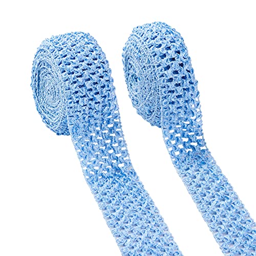 PandaHall Elastisches Häkel-Stirnbandband, 40 mm x 55 mm, Kornblumenblau, gehäkeltes Stretchband, Polyester, elastisches Band für Haar-Accessoires, Tutus-Kleid, Schlauch-Top, Bund PandaHall Elastisches Häkel-Stirnbandband, 40 mm x 55 mm, Kornblumenblau, gehäkeltes Stretchband, Polyester, elastisches Band für Haar-Accessoires, Tutus-Kleid, Schlauch-Top, Bund von PH PandaHall