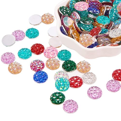 PandaHall Elite 13 Farben 130 stücke Halbe Runde 12mm Harz Cabochons Für Ohrring, Armbänder, Halskette Machen Und Dekoration PandaHall Elite 13 Farben 130 stücke Halbe Runde 12mm Harz Cabochons Für Ohrring, Armbänder, Halskette Machen Und Dekoration von PH PandaHall