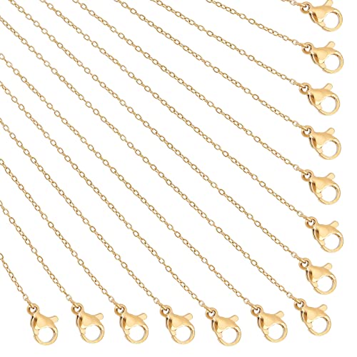 PandaHall Elite 20 Strands 18 "Edelstahl Kabelketten mit Karabinerverschlüssen für Halskette Schmuckherstellung, Golden PandaHall Elite 20 Strands 18 "Edelstahl Kabelketten mit Karabinerverschlüssen für Halskette Schmuckherstellung, Golden von PH PandaHall