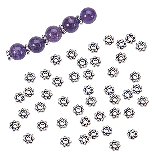 PandaHall Elite Tibetischen Silber-Legierung Bead Spacer, Schneeflocke, Antik Silber, 6x6x2 mm, Bohrung: 1,5 mm; über 300pcs / Box PandaHall Elite Tibetischen Silber-Legierung Bead Spacer, Schneeflocke, Antik Silber, 6x6x2 mm, Bohrung: 1,5 mm; über 300pcs / Box von PH PandaHall
