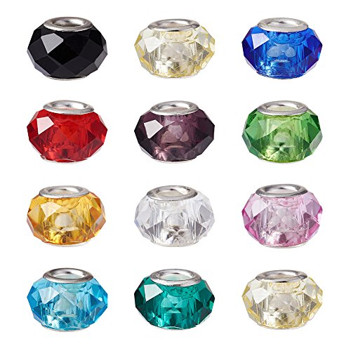 PandaHall Facettierte Muranoglasperlen, großes Loch, europäische Glasperlen für Schmuckherstellung, 1-14 x 8 mm. PandaHall Facettierte Muranoglasperlen, großes Loch, europäische Glasperlen für Schmuckherstellung, 1-14 x 8 mm. von PH PandaHall