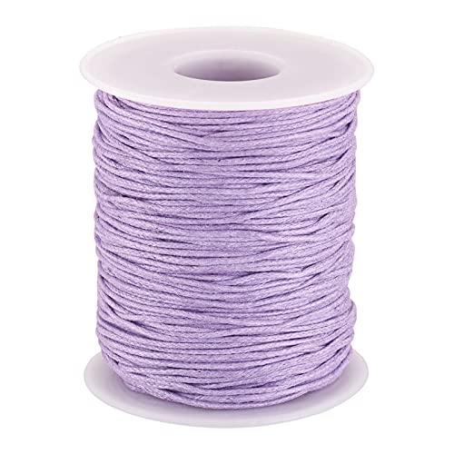 PandaHall Geflochtene Baumwollkordel, 1 mm, gewachste Baumwollschnur für DIY-Schmuckherstellung, 91,4 m/Rolle, Lila PandaHall Geflochtene Baumwollkordel, 1 mm, gewachste Baumwollschnur für DIY-Schmuckherstellung, 91,4 m/Rolle, Lila von PH PandaHall