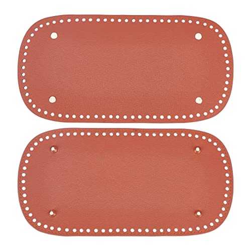 PandaHall Gehäkelter Taschenboden 2 Stück PU-Leder Ovaler Taschenformer Braune Kissenunterlage Mit Löchern Nägel Zum Stricken von Ledertaschen Handtaschen Umhängetaschen DIY Zubehör, 30x15 cm PandaHall Gehäkelter Taschenboden 2 Stück PU-Leder Ovaler Taschenformer Braune Kissenunterlage Mit Löchern Nägel Zum Stricken von Ledertaschen Handtaschen Umhängetaschen DIY Zubehör, 30x15 cm von PH PandaHall
