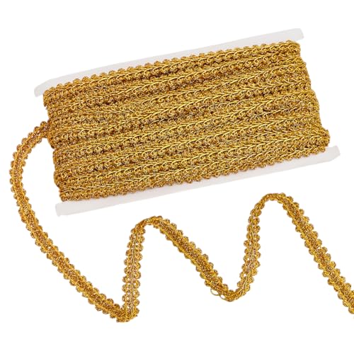 PandaHall Gimp Braid Trim, 22.5 Yards Golden Centipede Stoff Geflochtenes Trim Band Scroll Gimp Trim Metallic Lace Trim Dekorativer Stoff Trim Für Hochzeit Braut, Kostüm Oder Schmuck PandaHall Gimp Braid Trim, 22.5 Yards Golden Centipede Stoff Geflochtenes Trim Band Scroll Gimp Trim Metallic Lace Trim Dekorativer Stoff Trim Für Hochzeit Braut, Kostüm Oder Schmuck von PH PandaHall