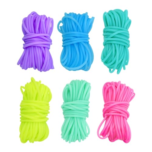 PandaHall Hohlrohr-Gummikordel 2 mm Schlauchgummischnur Maschenhalter, Stricken, Friseurschnur zum Häkeln, Basteln, Schmuckherstellung, 30 m von PandaHall