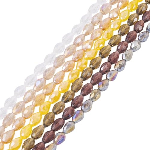 PandaHall Kristallperlen in Tropfenform, 7 Stränge, facettierte Glasperlen für selbstgemachte Halsketten, Armbänder, Ohrringe, Schmuckherstellung PandaHall Kristallperlen in Tropfenform, 7 Stränge, facettierte Glasperlen für selbstgemachte Halsketten, Armbänder, Ohrringe, Schmuckherstellung von PH PandaHall