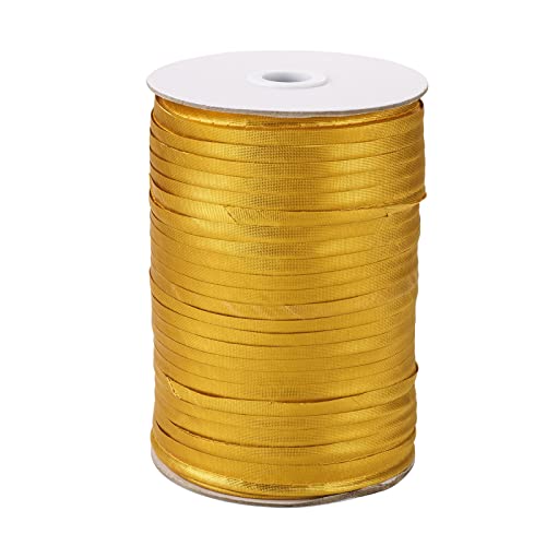 PandaHall Maxi-Kordel mit Paspelierung, 11 mm, 100 m, 11 mm, einfach gefaltet, Schrägband, Polyester, Schrägband zum Nähen, Trimmen, Polster, Hüte, Haarband, Kleid, Dekoration (Gold) von PH PandaHall
