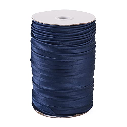 PandaHall Maxi-Kordel mit Paspelierung, 11 mm, 11 mm, einfach gefaltet, Schrägband, Polyester, Schrägband zum Nähen, Trimmen, Polster, Hüte, Haarband, Kleid, Dekoration (Mitternachtsblau) von PandaHall