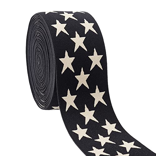 PandaHall Nähgummiband 40mm Breites Schweres Stretch Gummiband 5 Yards Farbiges Elastisches Spulenseil Bedruckt Mit Schwarzen Sternen Zum Nähen von Perücken Unterwäsche Hosen Kleidern Basteln PandaHall Nähgummiband 40mm Breites Schweres Stretch Gummiband 5 Yards Farbiges Elastisches Spulenseil Bedruckt Mit Schwarzen Sternen Zum Nähen von Perücken Unterwäsche Hosen Kleidern Basteln von PH PandaHall