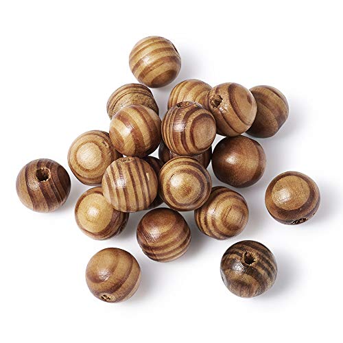 PandaHall Natürliche runde Holzperlen, 16 mm, großes Loch, lose Abstandshalter für DIY-Schmuckherstellung, 20 Stück PandaHall Natürliche runde Holzperlen, 16 mm, großes Loch, lose Abstandshalter für DIY-Schmuckherstellung, 20 Stück von PH PandaHall