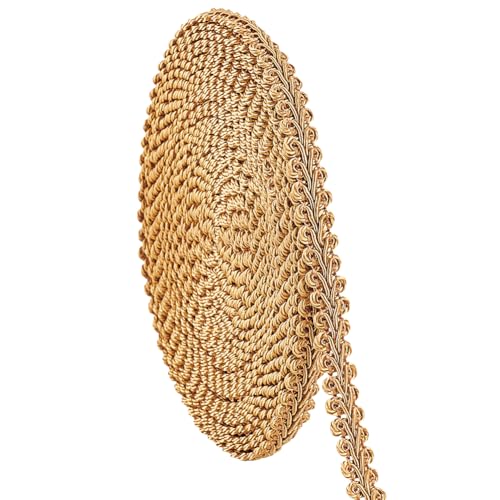 PandaHall Polyester Trim Sewing Lace, handgefertigter Sweater Ribbon Trim Ziergürtel Hundertfüßer geflochtenes Spitzenband Rock Kragen Ärmel Seite, Gold ca. 14m / Karton PandaHall Polyester Trim Sewing Lace, handgefertigter Sweater Ribbon Trim Ziergürtel Hundertfüßer geflochtenes Spitzenband Rock Kragen Ärmel Seite, Gold ca. 14m / Karton von PandaHall