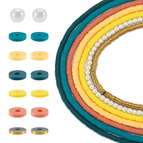 PandaHall Polymer Clay Perlen Kit Flache Runde Scheibe Lose Perlen Verbindungsperlen mit Glasperle Runde Perle für DIY Armband Halskette Herstellung Handwerk PandaHall Polymer Clay Perlen Kit Flache Runde Scheibe Lose Perlen Verbindungsperlen mit Glasperle Runde Perle für DIY Armband Halskette Herstellung Handwerk von PH PandaHall