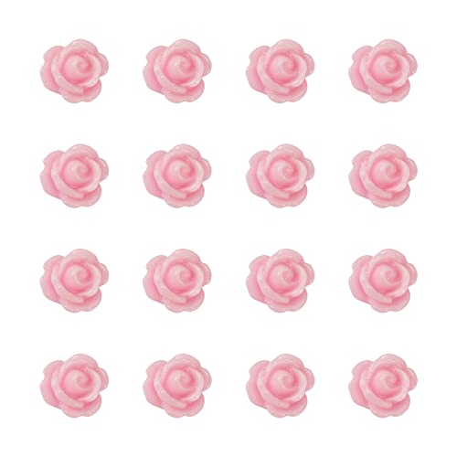 PandaHall Rosen-Perlen aus Kunstharz, rosa, blickdicht, Abstandshalter, lose Perlen, flache Rückseite, Cabochons, Verzierungen mit 1 mm Loch, für Scrapbooking, DIY, Halsketten, 50 Stück PandaHall Rosen-Perlen aus Kunstharz, rosa, blickdicht, Abstandshalter, lose Perlen, flache Rückseite, Cabochons, Verzierungen mit 1 mm Loch, für Scrapbooking, DIY, Halsketten, 50 Stück von PH PandaHall