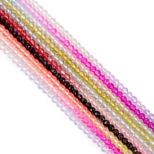 PandaHall Runde Glasperlen, Farbverlauf, facettiert, Kristallglas, lose Perlen für Bastelarbeiten, Armbänder, Schmuckherstellung, 10 Stränge, 3 mm PandaHall Runde Glasperlen, Farbverlauf, facettiert, Kristallglas, lose Perlen für Bastelarbeiten, Armbänder, Schmuckherstellung, 10 Stränge, 3 mm von PH PandaHall