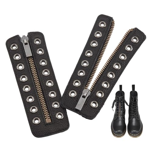 PandaHall Schnürstiefel Aus Leder Mit Reißverschlusseinsätzen 8 Metallösen Reißverschluss Stiefel Schnürsenkel Schwarz Schnürsenkel Ohne Krawatte Für Erwachsene Männer Frauen Krawattenlose Turnschuhe PandaHall Schnürstiefel Aus Leder Mit Reißverschlusseinsätzen 8 Metallösen Reißverschluss Stiefel Schnürsenkel Schwarz Schnürsenkel Ohne Krawatte Für Erwachsene Männer Frauen Krawattenlose Turnschuhe von PH PandaHall