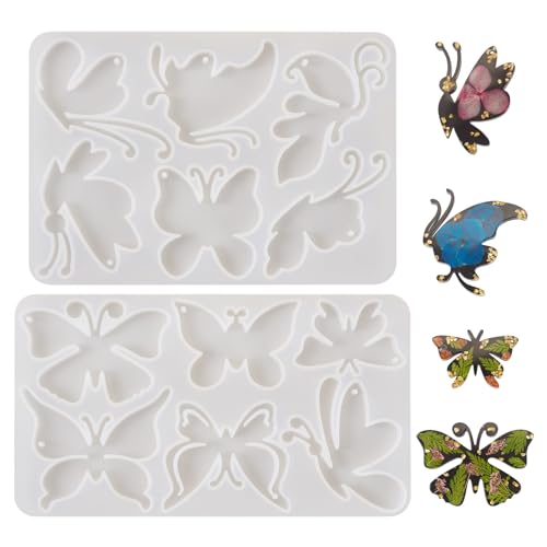 PandaHall Silikonformen mit fliegendem Schmetterling-Anhänger, Tiere, Insekten, Gießharz, Käfer, UV-Harz-Form für Epoxidharz, Basteln, Schmuckherstellung, 2 Stück PandaHall Silikonformen mit fliegendem Schmetterling-Anhänger, Tiere, Insekten, Gießharz, Käfer, UV-Harz-Form für Epoxidharz, Basteln, Schmuckherstellung, 2 Stück von PH PandaHall
