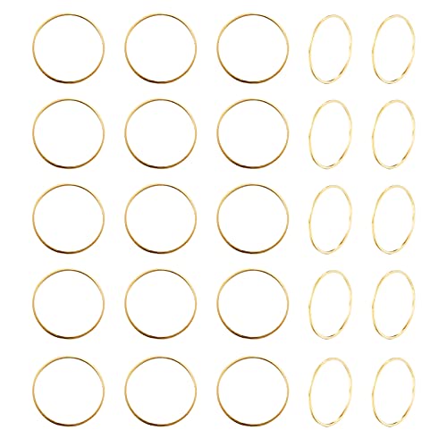 PandaHall Verbindungsringe aus Messing, goldfarben, 25 x 1 mm, runde Kreise, Ringe, Metallglieder, Charms für DIY-Halsketten, Armbänder, Ohrringe, Schmuckherstellung, 50 Stück PandaHall Verbindungsringe aus Messing, goldfarben, 25 x 1 mm, runde Kreise, Ringe, Metallglieder, Charms für DIY-Halsketten, Armbänder, Ohrringe, Schmuckherstellung, 50 Stück von PandaHall
