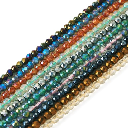 PandaHall facettierte runde Perlen, 10 Stränge, 2 mm, winzige Kristallglas-Rocailles, lose Perlen für Bastelarbeiten, Freundschaftsarmband, Schmuckherstellung PandaHall facettierte runde Perlen, 10 Stränge, 2 mm, winzige Kristallglas-Rocailles, lose Perlen für Bastelarbeiten, Freundschaftsarmband, Schmuckherstellung von PH PandaHall