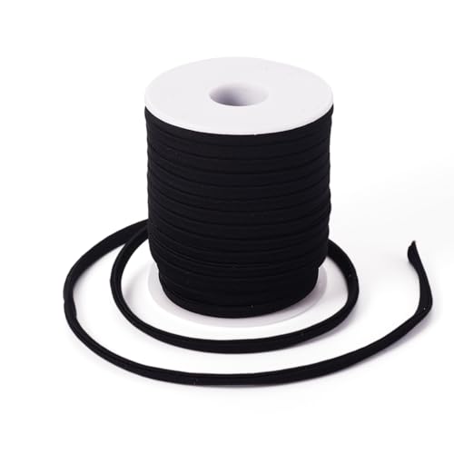 PandaHall flache dünne elastische Schnur, 5 mm, schwarz, weiche Nylonschnur, genäht, dehnbare Lycra-Kordel zum Nähen, Basteln, Stirnband, Schmuckherstellung, Zubehör, 20 m PandaHall flache dünne elastische Schnur, 5 mm, schwarz, weiche Nylonschnur, genäht, dehnbare Lycra-Kordel zum Nähen, Basteln, Stirnband, Schmuckherstellung, Zubehör, 20 m von PH PandaHall