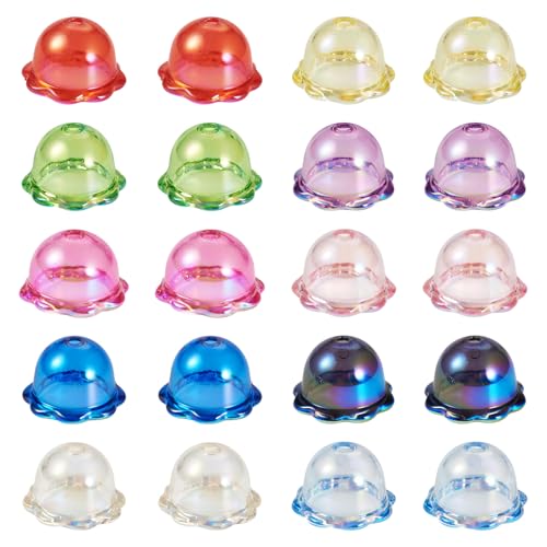 Pandahall 30 Stück transparente Acryl-Blumen-Perlenkappen, transparente Windglocken, Blumenperlen, 24 mm, UV-Beschichtung, Quallen, Angelperlen für Ohrringe, Windspiele, Handwerk, Schmuckherstellung Pandahall 30 Stück transparente Acryl-Blumen-Perlenkappen, transparente Windglocken, Blumenperlen, 24 mm, UV-Beschichtung, Quallen, Angelperlen für Ohrringe, Windspiele, Handwerk, Schmuckherstellung von PH PandaHall