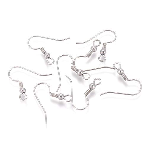Pandahall 500 Stück 316 Edelstahl Ohrringhaken 20 x 21 x 3 mm Fischhaken Ohrdrähte mit Kugel und Spule für Ohrring-Schmuckherstellung Pandahall 500 Stück 316 Edelstahl Ohrringhaken 20 x 21 x 3 mm Fischhaken Ohrdrähte mit Kugel und Spule für Ohrring-Schmuckherstellung von PH PandaHall