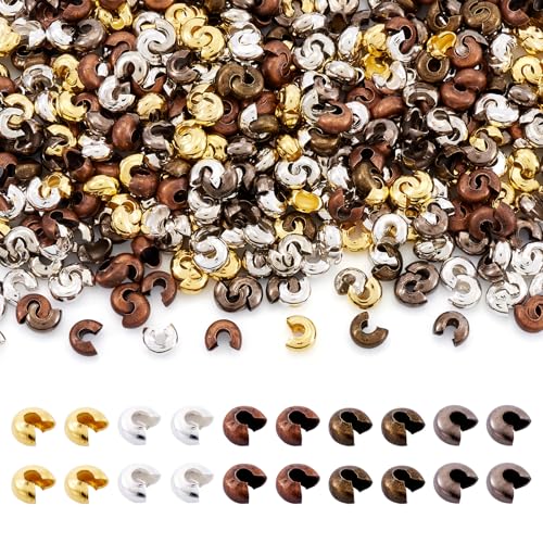 Pandahall 500 Stück Eisen-Quetschperlen, 3 mm Säulenabdeckung, Klemm-Knotenspitzen für Schmuckherstellung Pandahall 500 Stück Eisen-Quetschperlen, 3 mm Säulenabdeckung, Klemm-Knotenspitzen für Schmuckherstellung von PH PandaHall