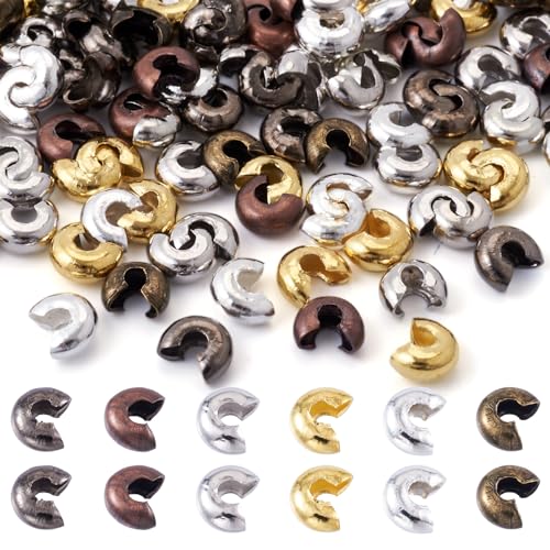 Pandahall 500 Stück Eisen-Quetschperlen, 5 mm Säulenabdeckung, Klemme, Knotenspitzen für Schmuckherstellung Pandahall 500 Stück Eisen-Quetschperlen, 5 mm Säulenabdeckung, Klemme, Knotenspitzen für Schmuckherstellung von PH PandaHall