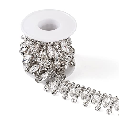 Pandahall 91 cm Kristall-Strass-Kette, Pferdeauge, flache runde Quaste, Applikation zum Nähen, Hochzeit, Party, Dekoration Pandahall 91 cm Kristall-Strass-Kette, Pferdeauge, flache runde Quaste, Applikation zum Nähen, Hochzeit, Party, Dekoration von PH PandaHall