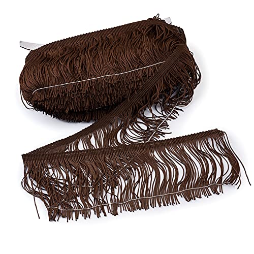 Pandahall Dekoratives Spitzenband aus Polyester, lange Fransen, Quastenbordüre, 10 cm, goldfarbenes Spitzenband zum Nähen, Quilten, Basteln, Kleidung, Kleid, Lampenschirm, Vorhangdekoration Pandahall Dekoratives Spitzenband aus Polyester, lange Fransen, Quastenbordüre, 10 cm, goldfarbenes Spitzenband zum Nähen, Quilten, Basteln, Kleidung, Kleid, Lampenschirm, Vorhangdekoration von PH PandaHall