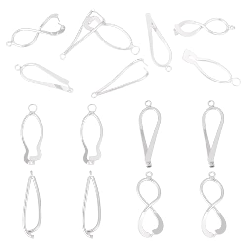 Pandahall Eispickel aus Messing, Anhänger-Verschlüsse, Spirale, Eispickel, Filigranes Gestell, Platin, Schnappverschluss für Schmuckherstellung, DIY, Halsketten, Ohrringe, Handwerk, 8 Stück von PH PandaHall
