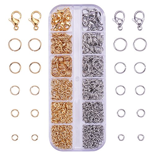 PH Pandahall 720 Pcs Biegeringe 304 Edelstahl Jump Rings Offene Biegeringe jump rings mit 20 Stück Karabinerverschlüsse für Schmuck machen Erkenntnisse, Golden & Silber PH Pandahall 720 Pcs Biegeringe 304 Edelstahl Jump Rings Offene Biegeringe jump rings mit 20 Stück Karabinerverschlüsse für Schmuck machen Erkenntnisse, Golden & Silber von PH PandaHall