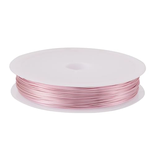 Pandahall Kupferdraht, 24 Gauge, anlaufgeschützt, für Schmuck, Bastelarbeiten, Kunstdraht, Metalldraht zum Verpacken, Weben, für Gartenarbeit, Armbandherstellung, 25 m, Rosa Pandahall Kupferdraht, 24 Gauge, anlaufgeschützt, für Schmuck, Bastelarbeiten, Kunstdraht, Metalldraht zum Verpacken, Weben, für Gartenarbeit, Armbandherstellung, 25 m, Rosa von PH PandaHall