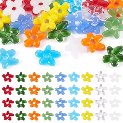 Pandahall Lampwork-Blumenperlen, handgefertigt, Glas, blühende Blumen, Kristall, unregelmäßige Blumenperlen, lose Abstandshalter, Perlen für DIY-Armbänder, Halsketten, Ohrringe, Schmuckherstellung, 36 Pandahall Lampwork-Blumenperlen, handgefertigt, Glas, blühende Blumen, Kristall, unregelmäßige Blumenperlen, lose Abstandshalter, Perlen für DIY-Armbänder, Halsketten, Ohrringe, Schmuckherstellung, 36 von PH PandaHall