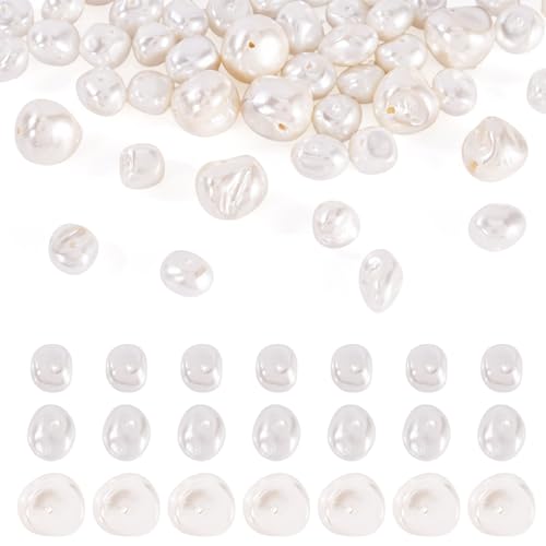 Pandahall Süßwasserperlen, 1,5–6 mm, natürliche Zuchtperlen, barocke, unregelmäßige Perlen, Großpackung, ovale lose Perlen, echte Edelsteinperlen für Ohrringe, Armbänder, Halsketten von PH PandaHall