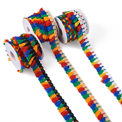 Pandahall mexikanisches Serape-Band, bunte Quasten, Fransenborte, Fiesta-Band, 2,2 cm breit, Nähfransenborte, Gitarren-Dekoband für Cinco de Mayo, mexikanische Fiesta, Party, Kleidung, Vorhang, 27,8 m Pandahall mexikanisches Serape-Band, bunte Quasten, Fransenborte, Fiesta-Band, 2,2 cm breit, Nähfransenborte, Gitarren-Dekoband für Cinco de Mayo, mexikanische Fiesta, Party, Kleidung, Vorhang, 27,8 m von PH PandaHall