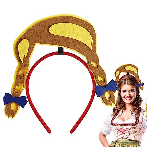 Oktoberfest Haarschmuck, niedliche Party Dressing Prop Festliches Stirnband Zubehör, Festival Kopfschmuck Cosplay Kopfbedeckung Logo Stirnband Bier Festival Party Kopfbedeckung für Frauen von PHASZ