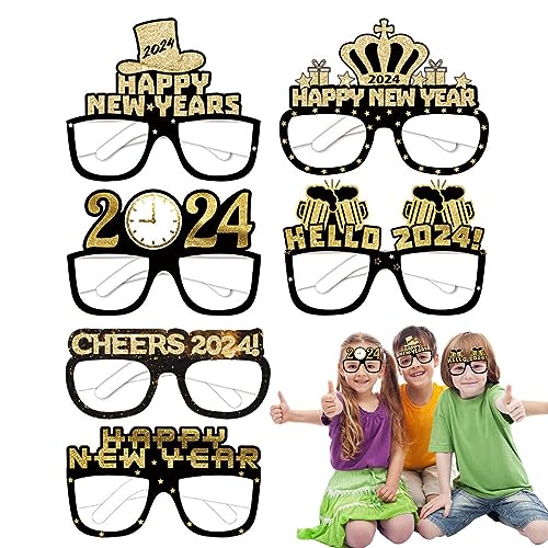 PHASZ Neujahrskostüm-Zubehör | Modische Brille für Neujahr 2024, Partyzubehör, Brillen für Geburtstagsparty, Weihnachten, Strandparty, Neujahrstreffen von PHASZ