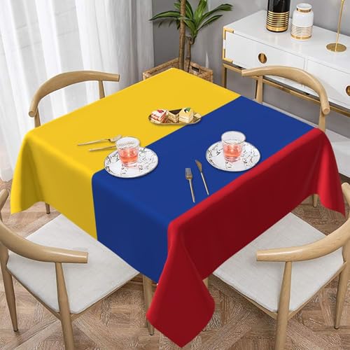 PHAYAH Bedruckte quadratische Tischdecke mit der Flagge von Kolumbien, für Esstische im Freien, Esstische, Partys, Terrassen, Buffet, 152,4 x 152,4 cm PHAYAH Bedruckte quadratische Tischdecke mit der Flagge von Kolumbien, für Esstische im Freien, Esstische, Partys, Terrassen, Buffet, 152,4 x 152,4 cm von PHAYAH