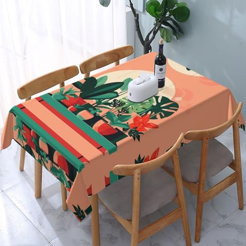 PHAYAH Tischdecke mit grünem Pflanzenmuster, für den Innenbereich, 137,2 x 183,9 cm, wasser- und strapazierfähig, pflegeleicht, Tischdecke für Partys, Buffets, Familienfeiern, Cafés PHAYAH Tischdecke mit grünem Pflanzenmuster, für den Innenbereich, 137,2 x 183,9 cm, wasser- und strapazierfähig, pflegeleicht, Tischdecke für Partys, Buffets, Familienfeiern, Cafés von PHAYAH
