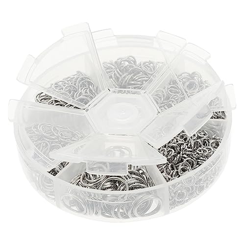 PHENOFICE 1 Box Spaltringe, Biegeringe, DIY Schmuckreparaturset, Offene Biegeringe Aus Metall, Halskettenverschluss, Schmuckherstellung, DIY Offener Biegering, Runder Schmuckverbinder, von PHENOFICE