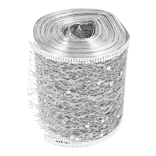 PHENOFICE 1 Rolle Dekoratives Glitzernetzband Hohlnetzband Zum Basteln Geschenkband Für Weihnachten Bastelmaterial von PHENOFICE