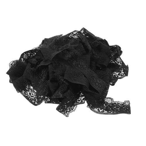 PHENOFICE 1 Rolle elastisches Spitzenband: Spitzenbesatz mit gesticktem Blumenmuster, Häkelstoff – zum Nähen, Basteln, Verpacken, Dekorieren und für Brauthochzeiten, 2,5 cm von PHENOFICE