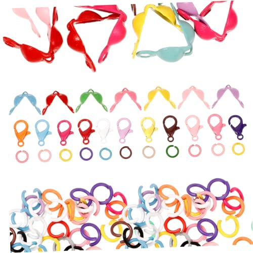PHENOFICE 1 Set Karabinerverschluss, Offene Biegeringe, Schmuckherstellung, Biegeringe, DIY Bastelverschluss, DIY Halskettenmaterial, Schmuckherstellungsringe, Schmuckbiegeringe, von PHENOFICE